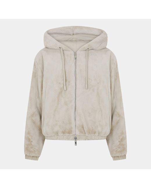 Moose Knuckles Gray Eaaton Bunny Thermal Insulated Bomber Jacket