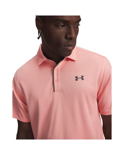 Under Armour Pink Tech Polo for men