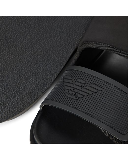 Emporio Armani Black Sandals for men
