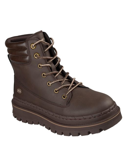 Skechers Brown Jammers Flat Ankle Boots