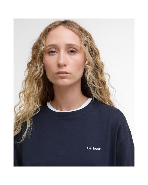 Barbour Blue Lavensdale Long-Sleeved T-Shirt