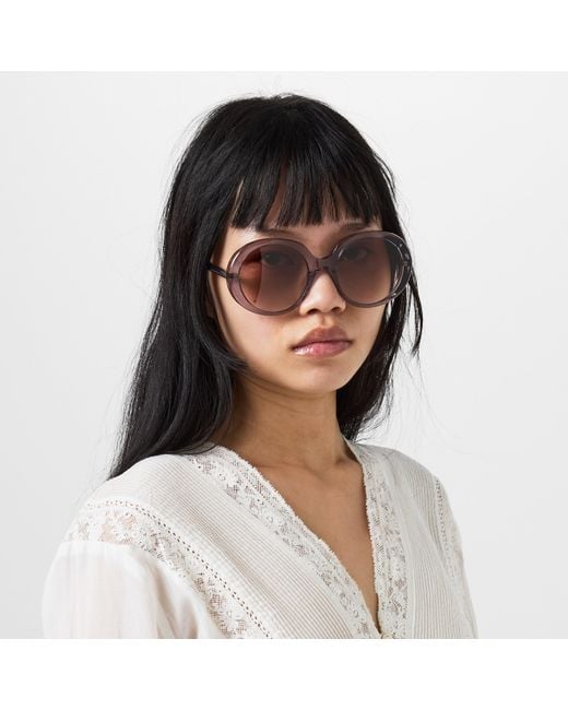 Chloé Gray Oversized Sunglasses