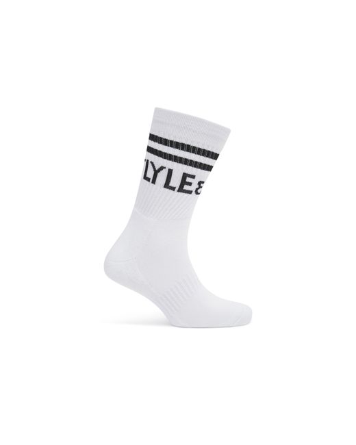 Lyle & Scott White Crew Socks for men
