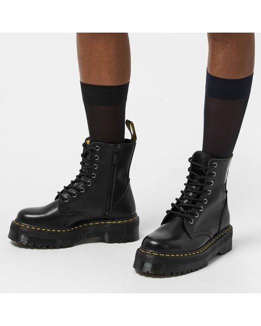 Dr. Martens Black Jadon Polished Smooth Boots