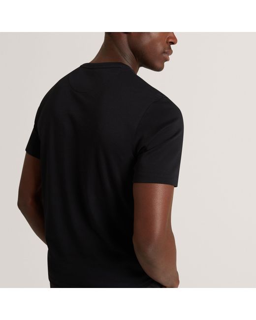 Ted Baker Black Ss Slim Soft Touch Tee for men