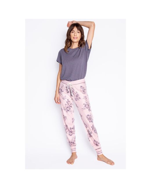 Pj Salvage Pink Cuffed Pants