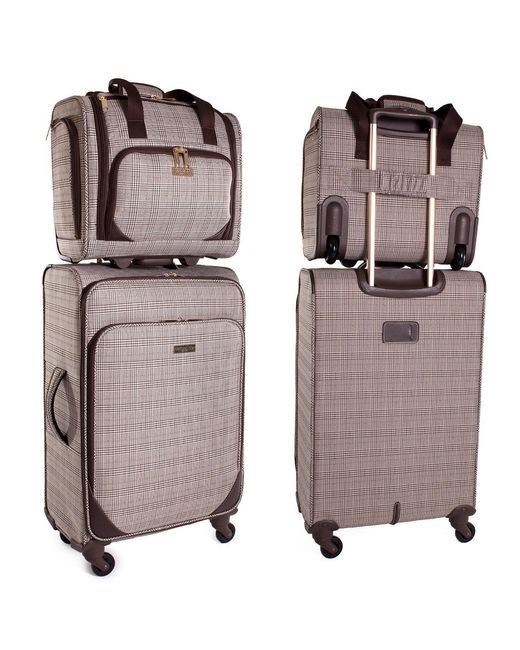 London Fog Multicolor Camberley Soft Shell Suitcase Luggage With Wheels