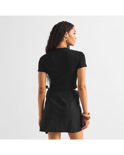 Never Fully Dressed Black Shell Boob T-Shirt