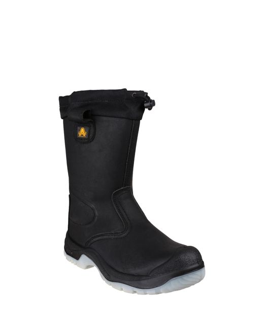 Amblers Safety Black Fs209 Water Resistant Pull On Safety rigger Boot for men