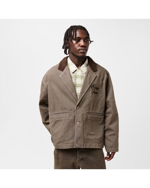 KENZO Brown Workwear Harrington Jacket for men