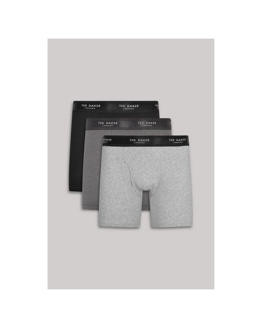Ted Baker Gray 3Pk Boxerbrief for men