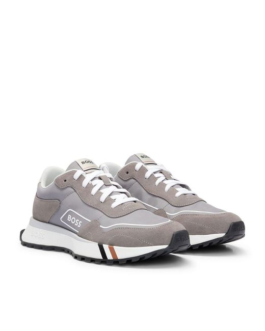 Boss Gray Jonah Runn Sdtx 10252308 01 Low-Top Trainers for men