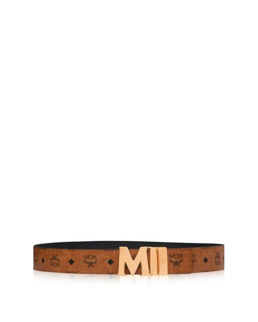 MCM Brown Claus Reversible Belt for men