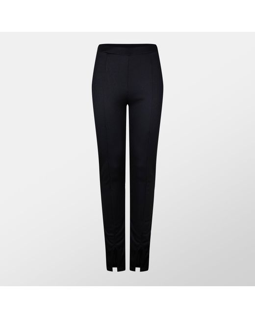 Missy Empire Blue Thick Rib Leggings
