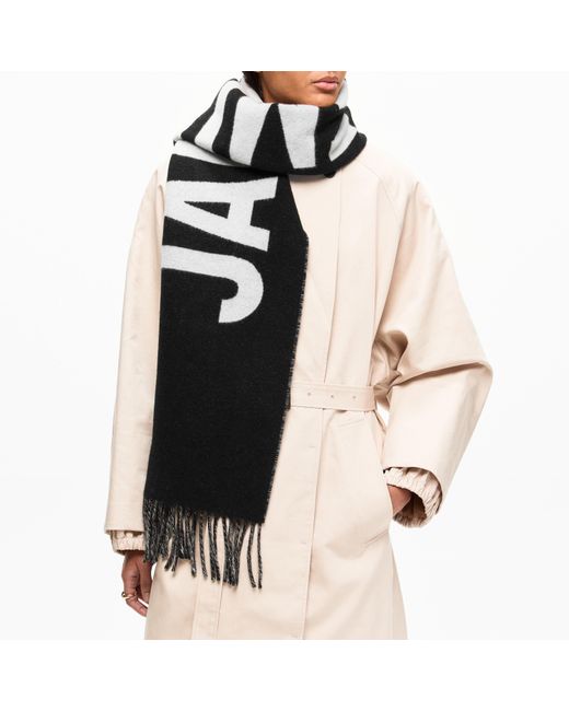 Jacquemus Black Jacquard Wool L'Écharpe Scarf