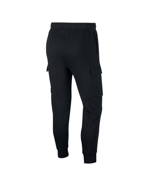 Nike Black Sportswear Club Fleece Cargo Pants for men