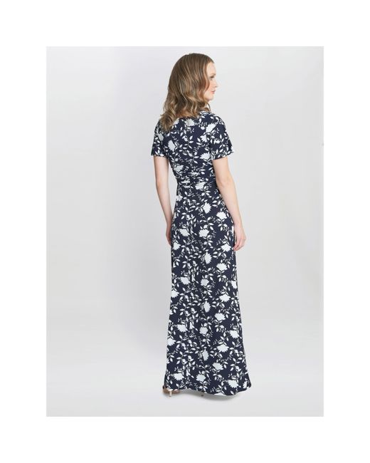 Gina Bacconi Blue Faye Jersey Party Maxi Dress