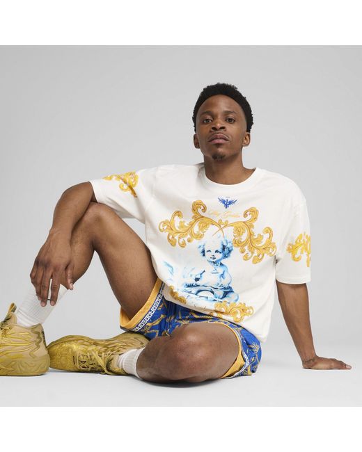 PUMA Blue Oversized T-Shirt for men