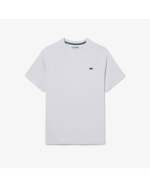 Lacoste White Short Sleeve Performance T-Shirt for men