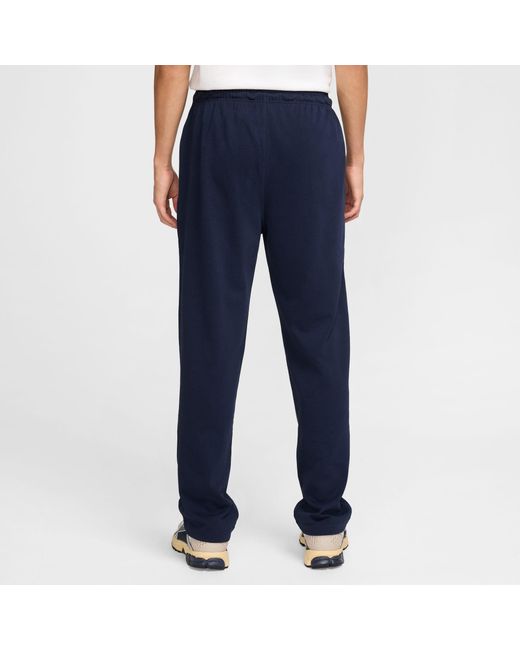 Nike Blue Sportswear Club Knit Open-Hem Pants for men