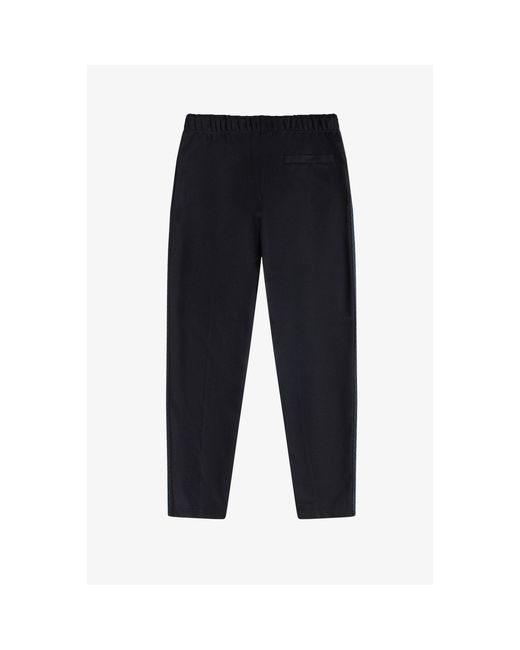 Fred Perry Blue Blackwatch Open Hem Woven Tracksuit Joggers for men