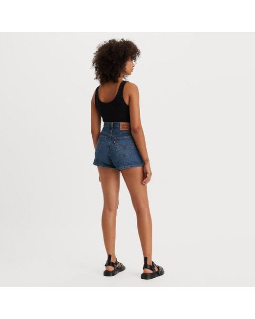 Levi's Blue Levi's Hw Mom Shorts