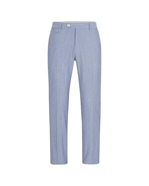 Boss Blue H Genius Suit Trousers for men