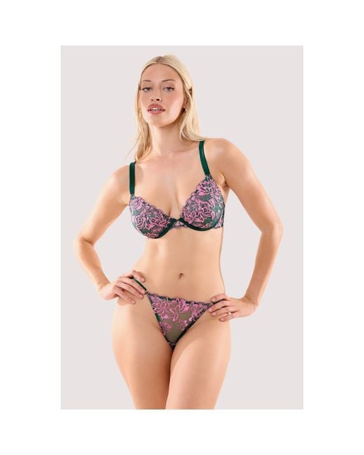 Playful Promises Brown Ada Blossom Plunge Bra