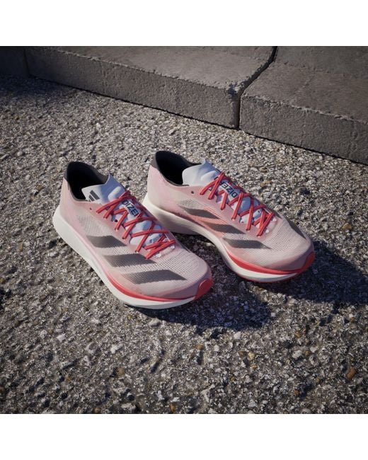 Adidas Pink Adizero Takumi Sen 10 Running Shoes