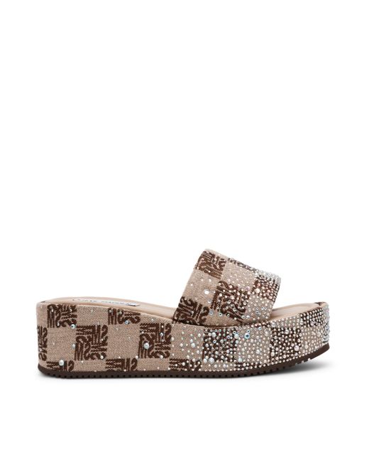 Steve Madden Brown Flatform Sandals
