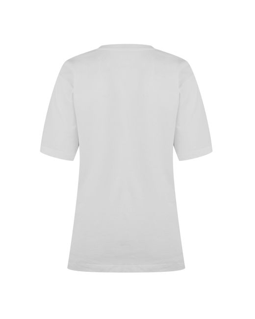 PUMA White Ess Boyfriend Regular Fit T-Shirt