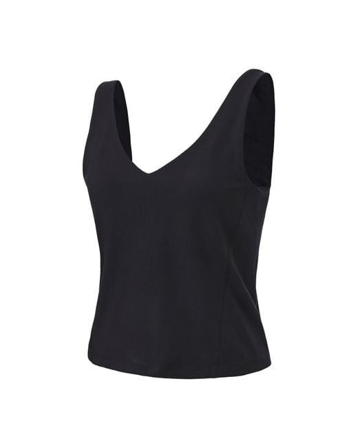 La Gear Black V-Neck Active Tank Top