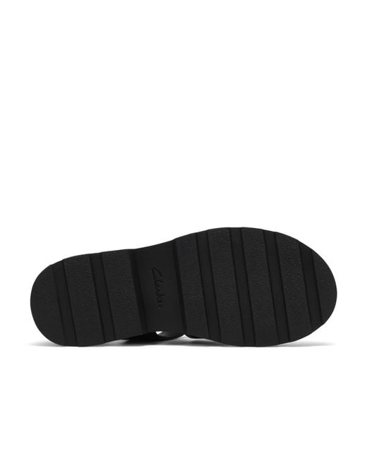 Clarks Black Flat Sandals