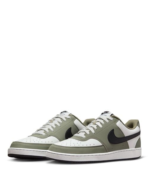 Nike Green Court Vision Low Trainers for men