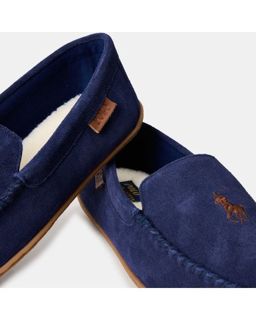 Polo Ralph Lauren Blue Brenan Moccasin Slippers for men