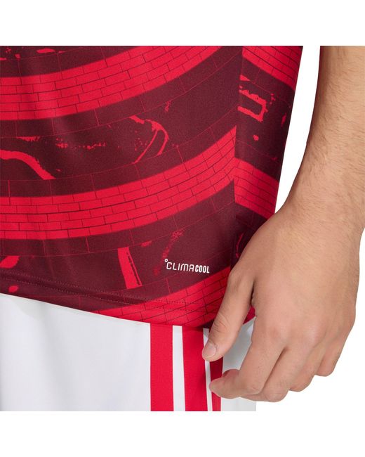 Adidas Red Ajax Amsterdam Short Sleeve T-Shirt for men