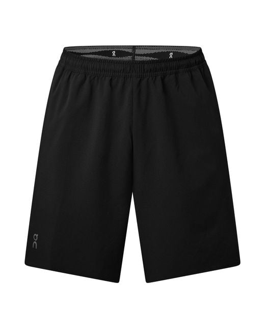 On Shoes Black Train Shorts Sn64 for men