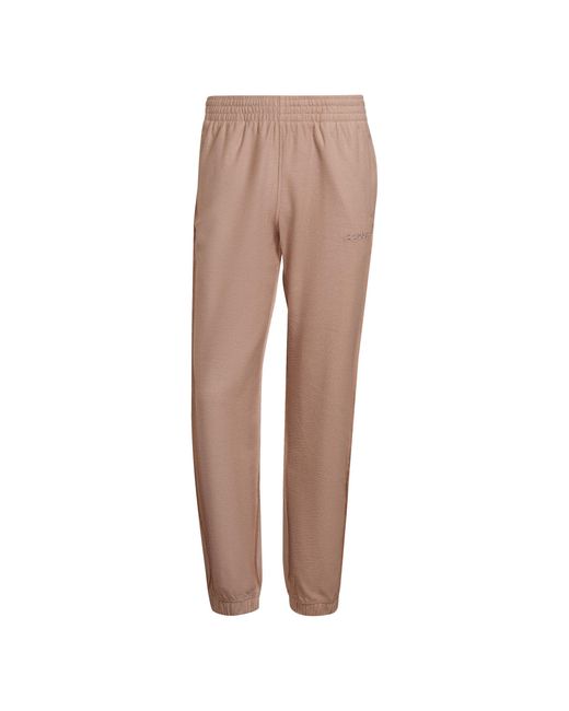 Adidas Originals Brown Loopback Closed Hem Jersey Joggers for men