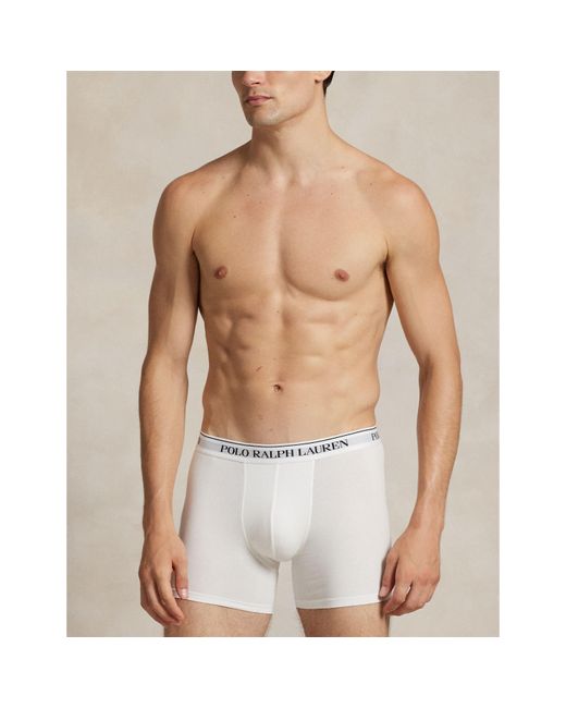Polo Ralph Lauren White 3-Pack Boxer Briefs for men