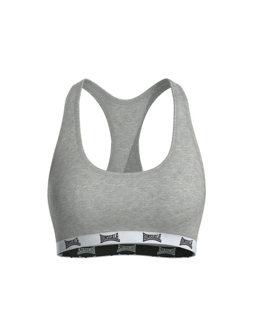 Lonsdale Gray Sports Bra Ladies