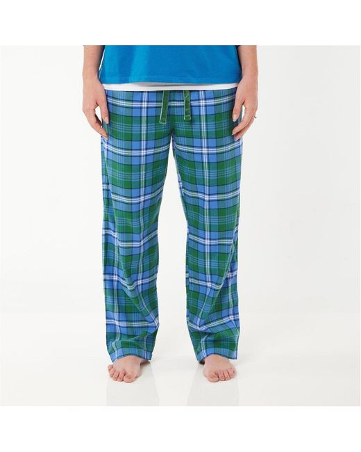 Lounge Blue Ladies Organic Brushed Cotton Lounge Trousers