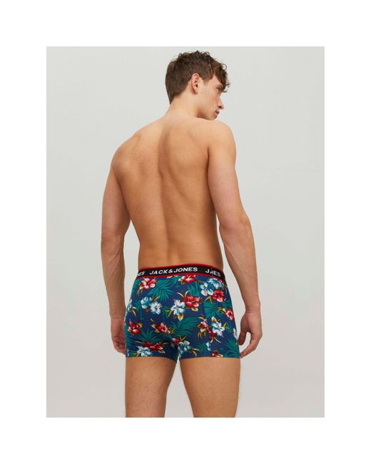 Jack & Jones Blue Flower Pack Trunks for men