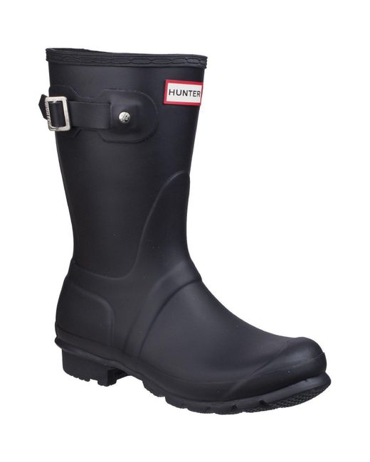 Hunter Blue Original Short Wellington Boots