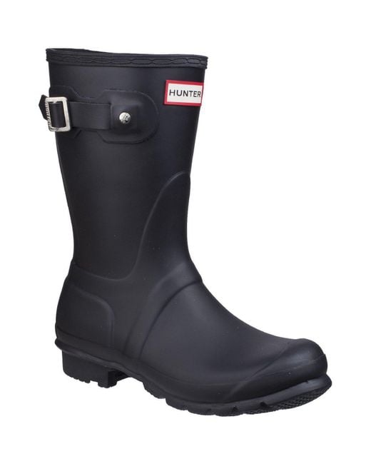 Hunter Blue Original Short Wellington Boots