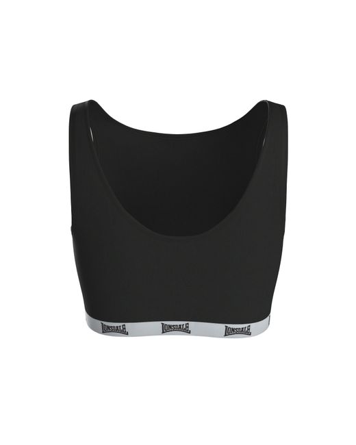 Lonsdale Black Crop Top
