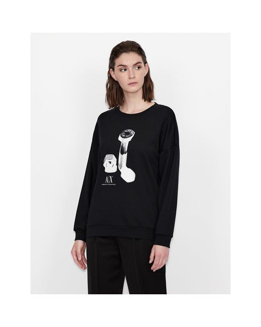 ARMANI EXCHANGE Black Crew Neck Jumper
