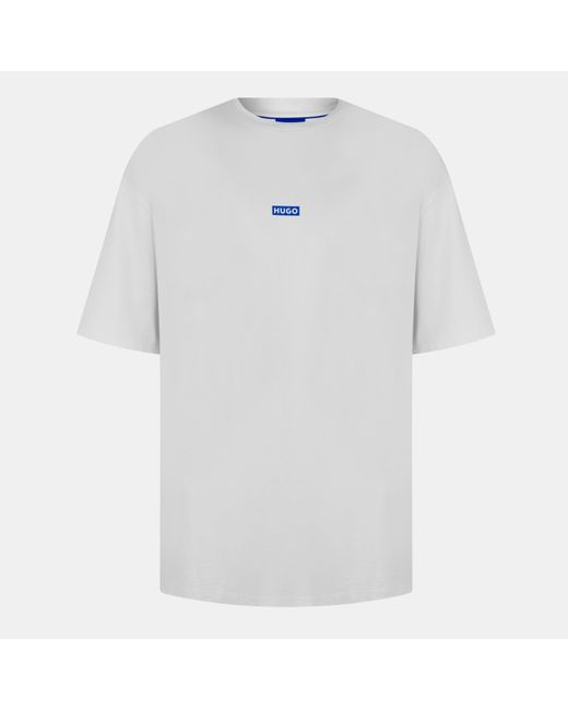 HUGO White Printed Logo Back T-Shirt With Mcmxciii Text for men