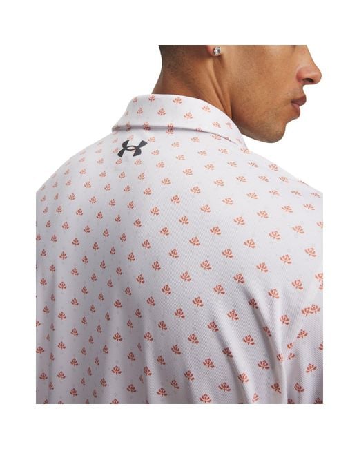 Under Armour White Short Sleeve Performance Polo Shirt for men