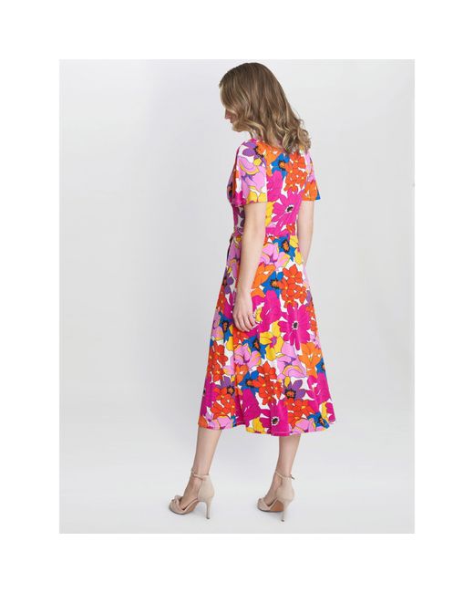 Gina Bacconi Red Ellie Fit And Flare Dress