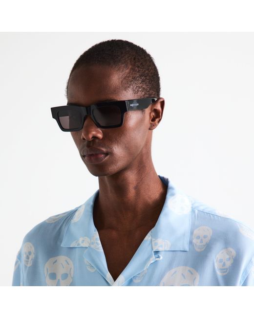 McQueen Gray Rectangle Sunglasses for men